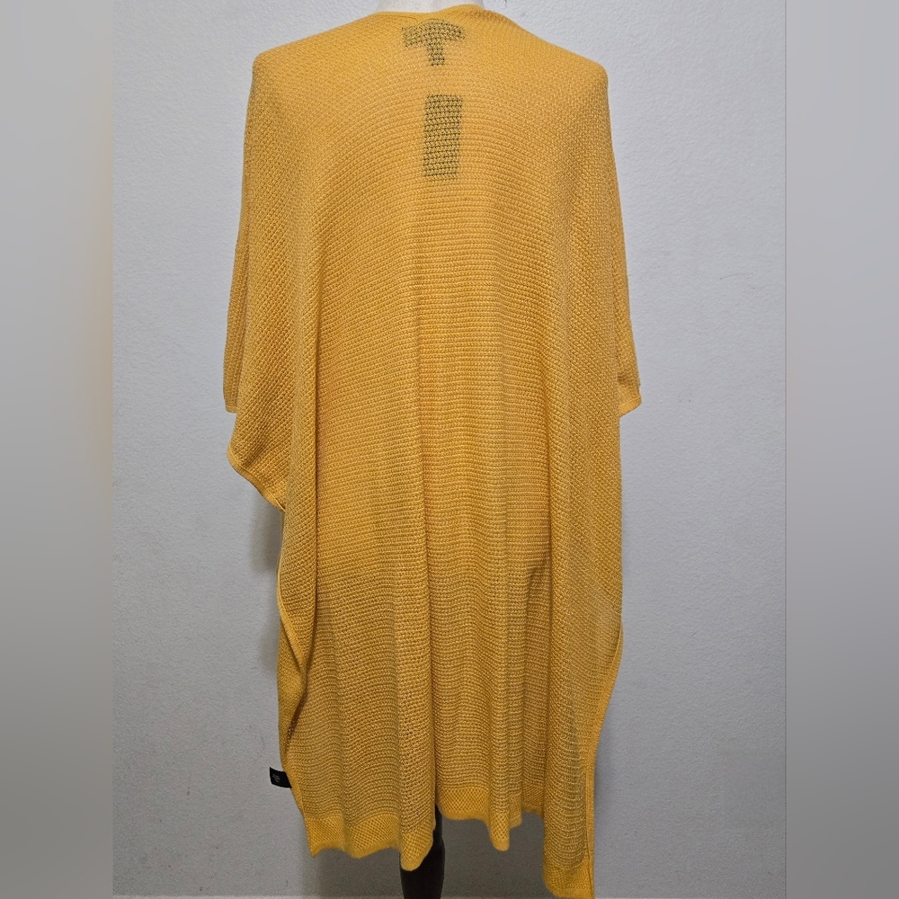 LANE BRYANT Mustard Yellow Open-Front Kimono Duster Size 14/20 - Picture 5 of 14